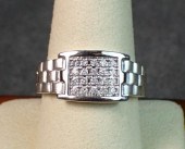 MEN'S DIAMOND AND WHITE GOLD J