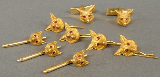 Men's dress set 14k yg with fox