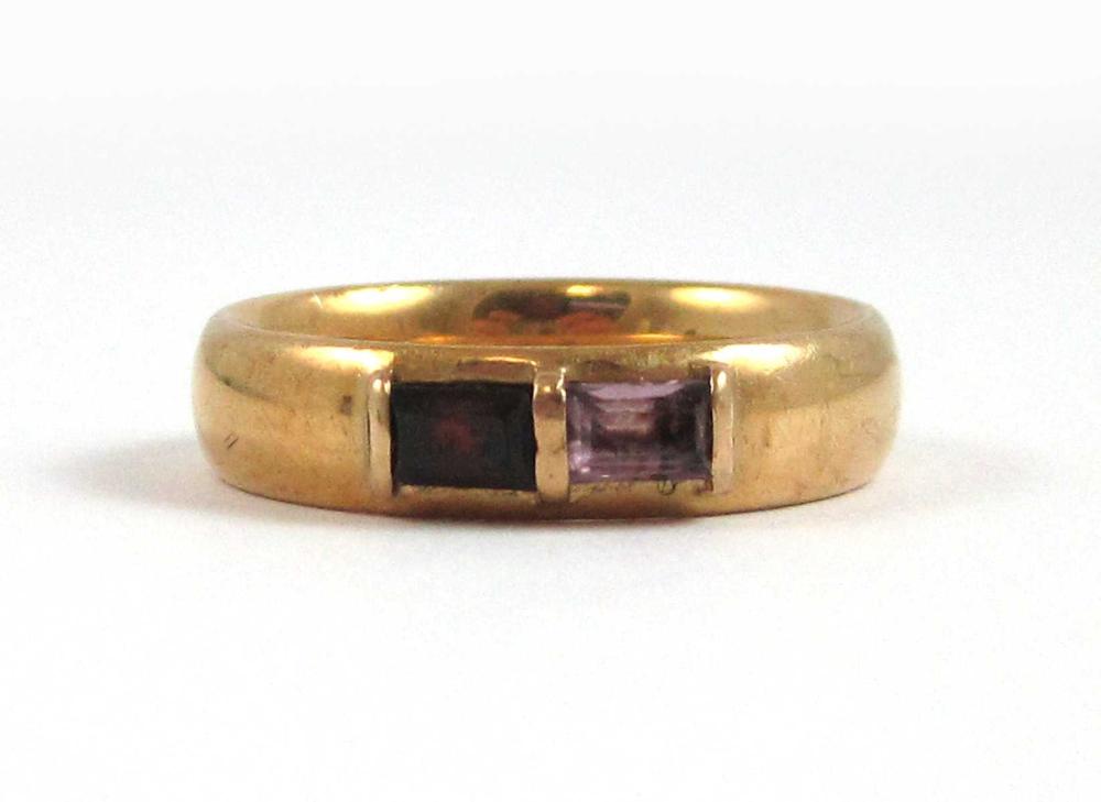 MEN'S GARNET, ALEXANDRITE AND