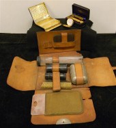 Men's leather travel case with