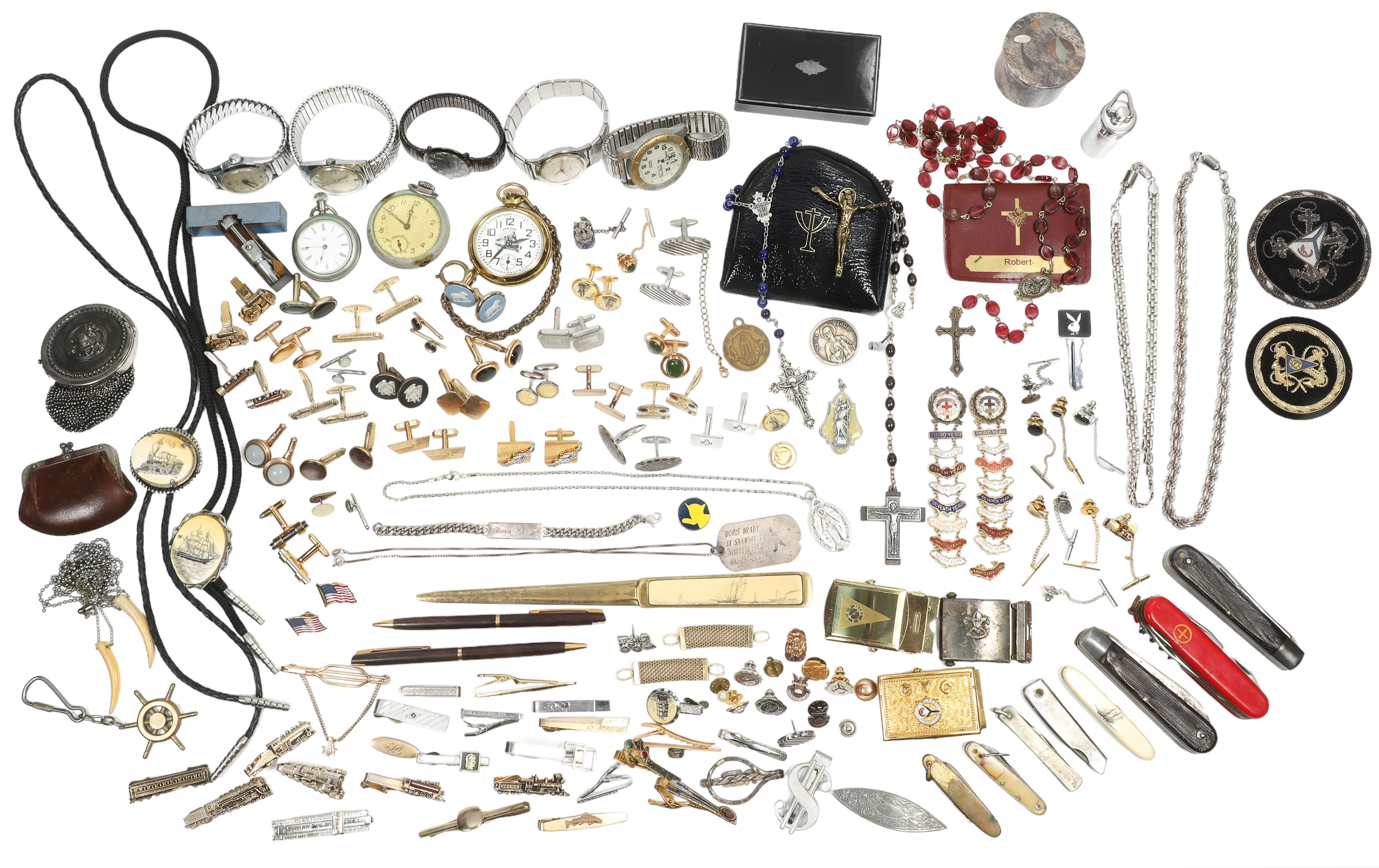 Mens watch and jewelry group to