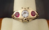 MEN'S WHITE SPINEL AND YELLOW