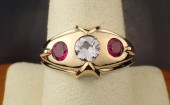 MEN'S WHITE SPINEL AND YELLOW