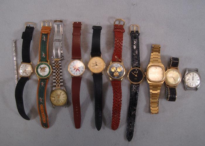 Men's Wrist Watches. Grouping of 10