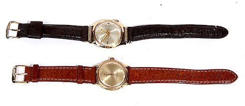 MEN'S WRIST WATCHESTWO 14K GOLD