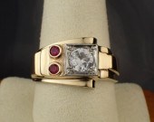 MEN'S YELLOW AND WHITE GOLD RI