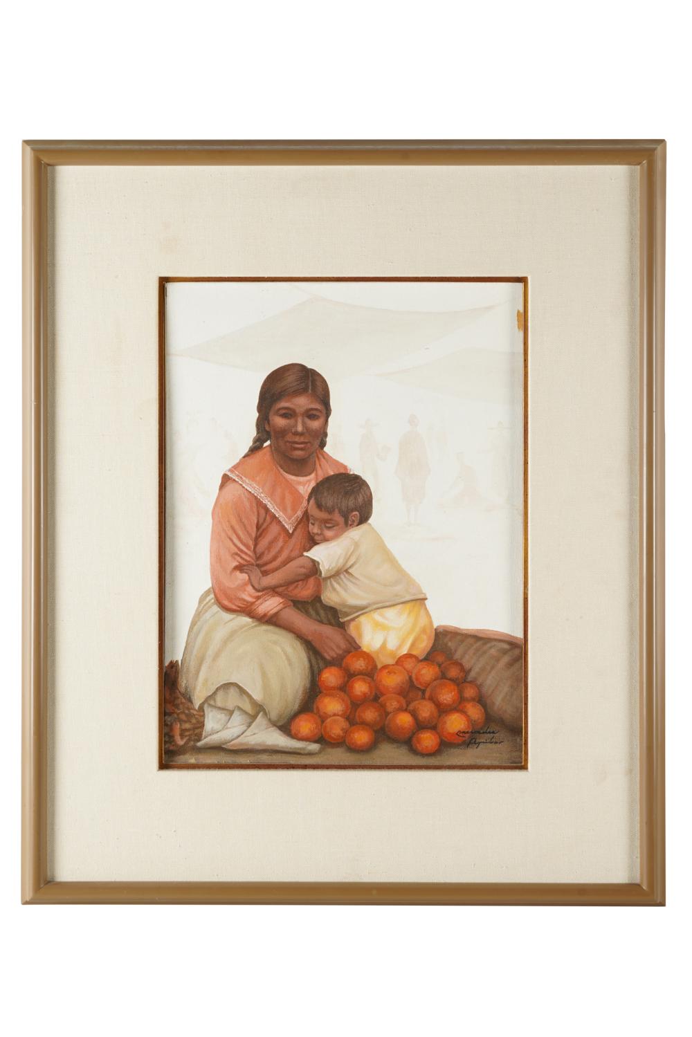 MERCEDES AQUILAR: MOTHER & CHILDoil