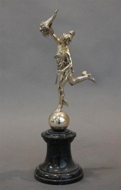 MERCURY, SILVERED METAL SCULPT
