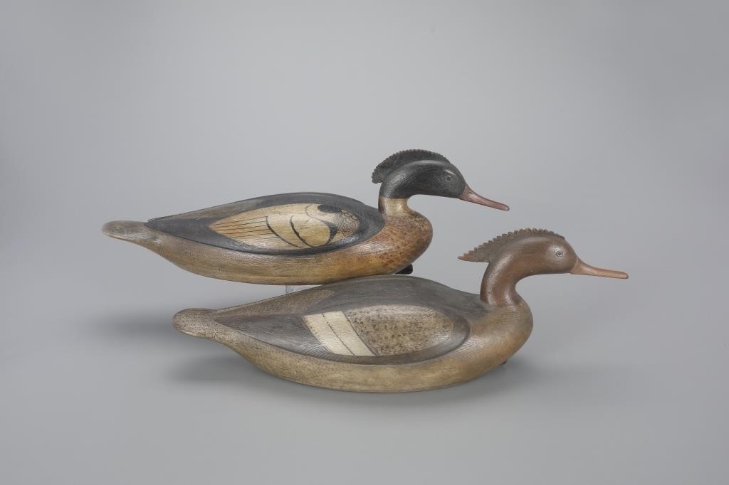 MERGANSER PAIR WITH LEATHER
