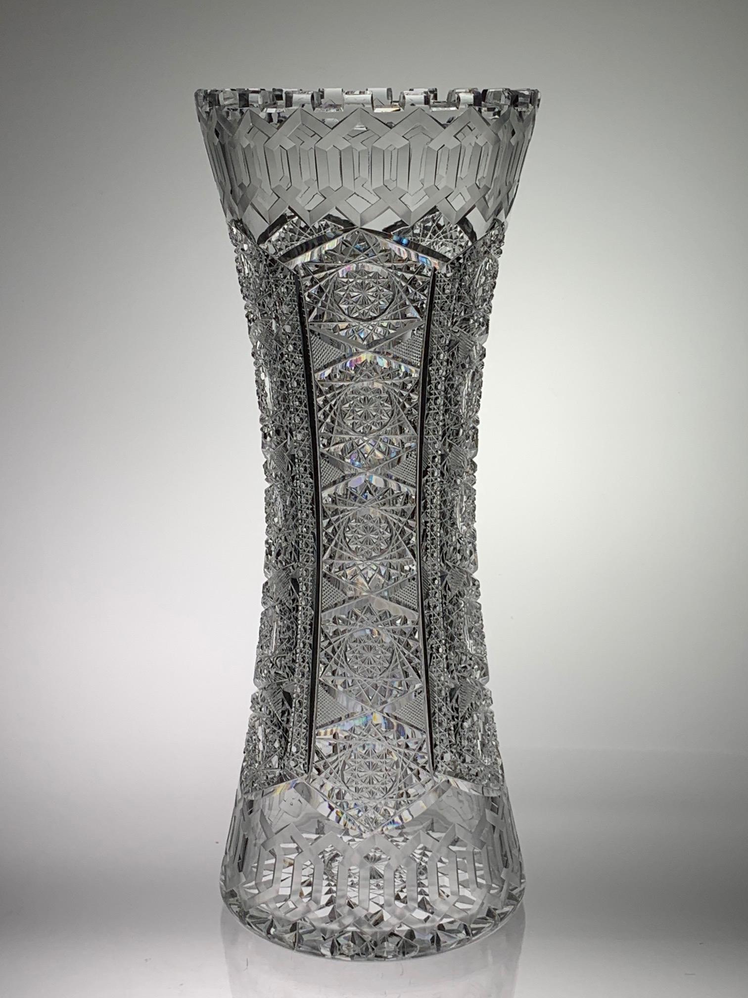 MERIDEN ALHAMBRA CUT GLASS 14"