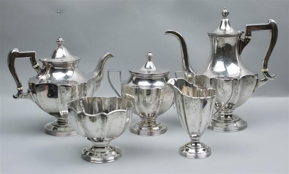 MERIDEN BRITANNIA SILVER FIVE-PIECE