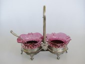 Meriden Silverplate Footed Two