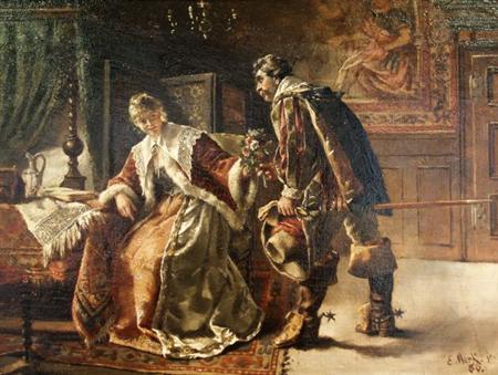 MERK Eduard. 1886 Oil on Panel