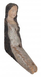 MERMAID FIGURE CARVED FROM A S