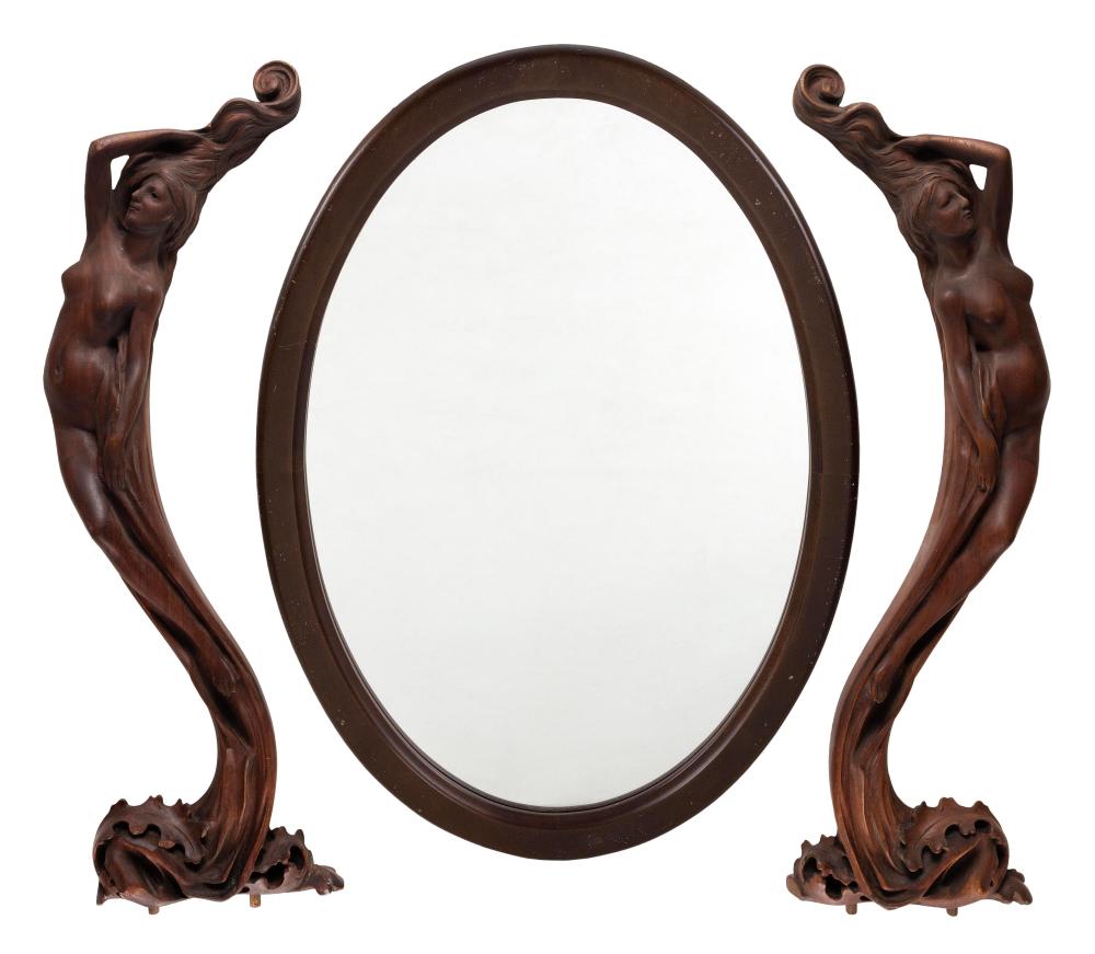 MERMAID MOTIF MIRROR 20TH CENTURY