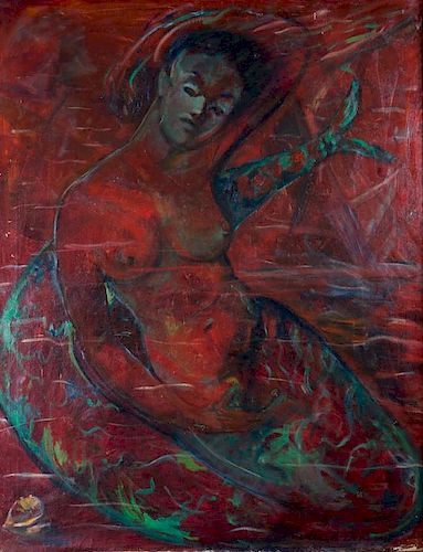 MERMAID PORTRAIT OIL ON