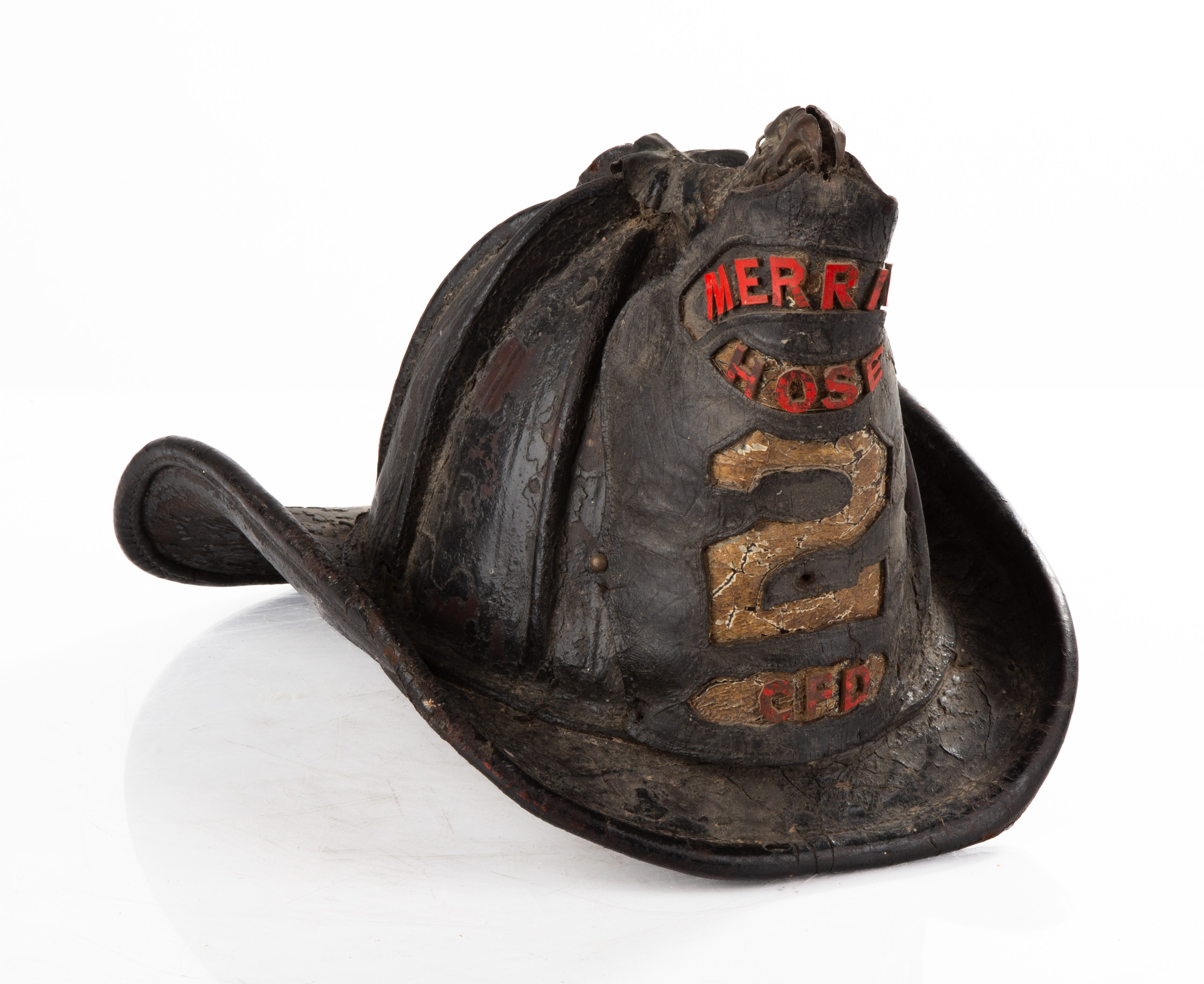 MERRILL LEATHER FIREMAN HELMET