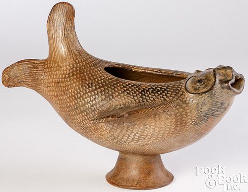 MESO-AMERICAN FISH EFFIGY POTTERY