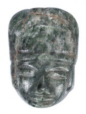 MESOAMERICAN CARVED JADE MASK