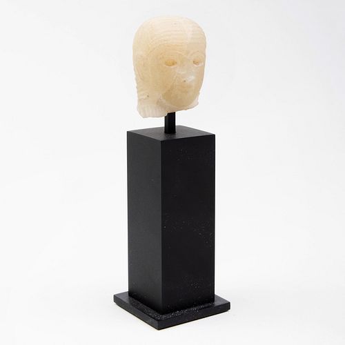 MESOPOTAMIAN CARVED STONE HEAD OF A