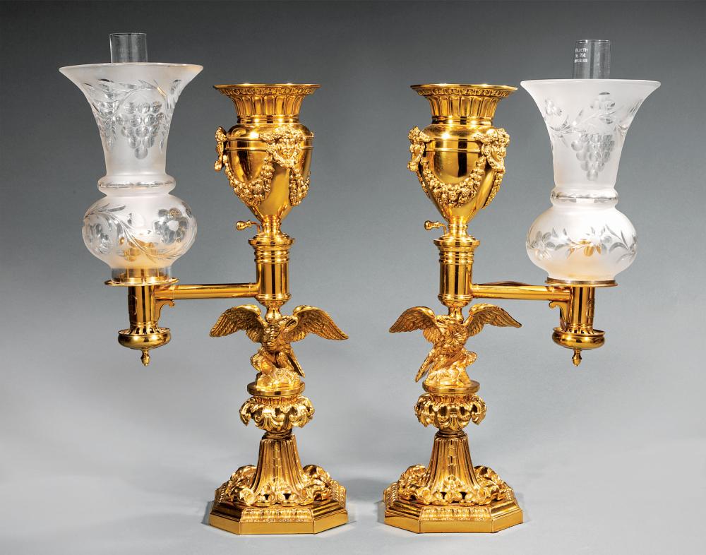 MESSENGER & SONS ARGAND LAMPSPair