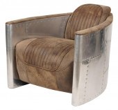 METAL AND LEATHER AVIATOR-STYL