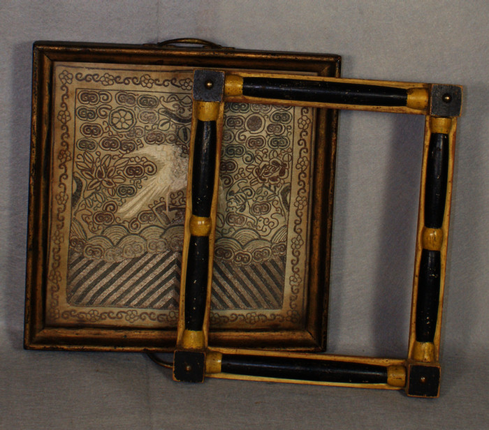 Metal and silk thread embroidered