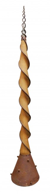 METAL AND WOOD SPIRAL GARDEN O