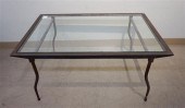 METAL BASE GLASS TOP COCKTAIL