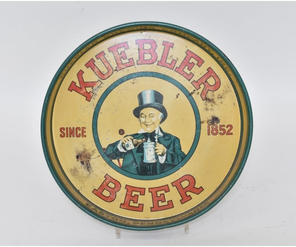 Metal beer serving tray 'Kuebler