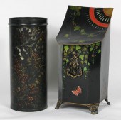 Metal coal hod; slant top, geo