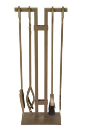 METAL FIREPLACE TOOL SET<br>Me