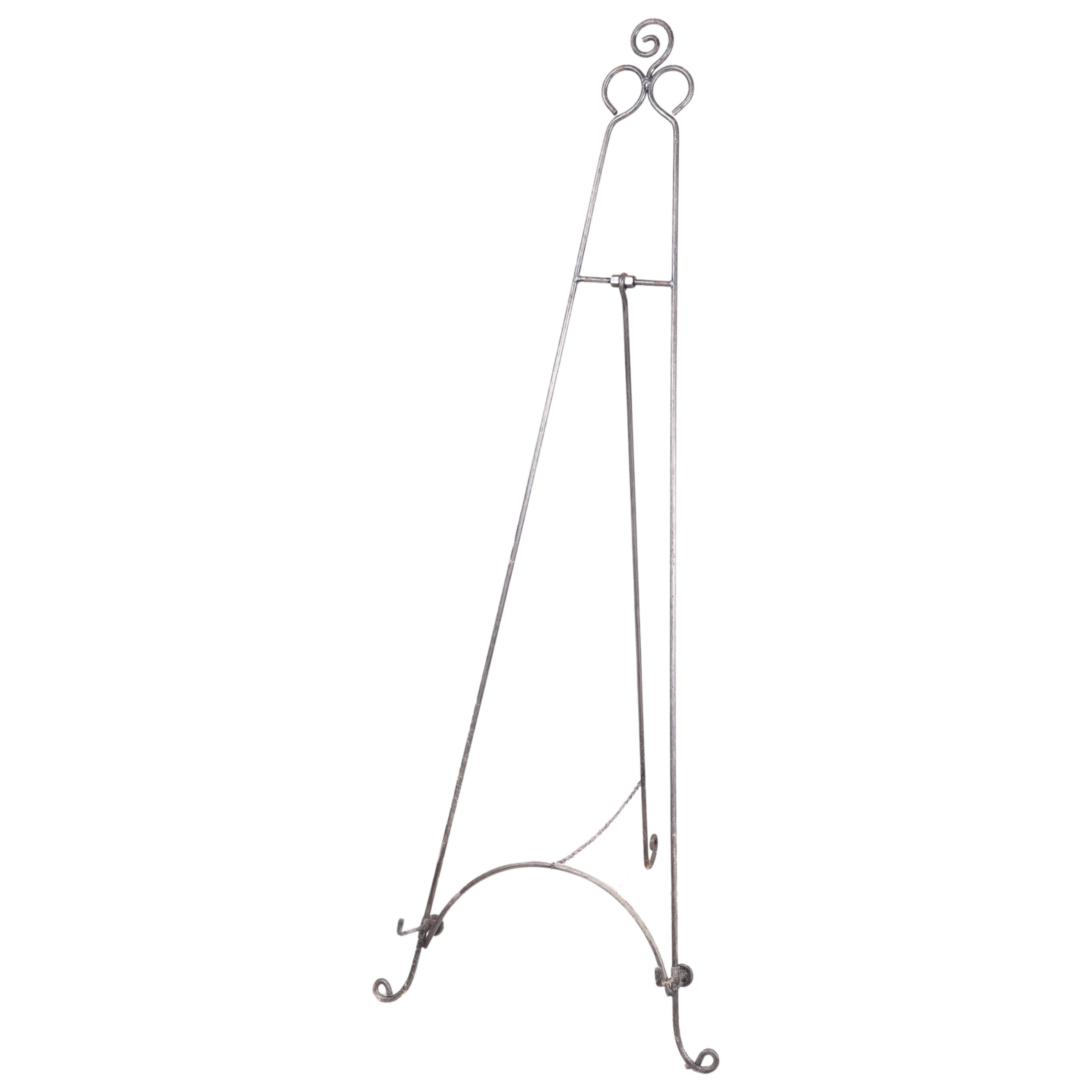 Metal folding easel, 57"h x 22"w