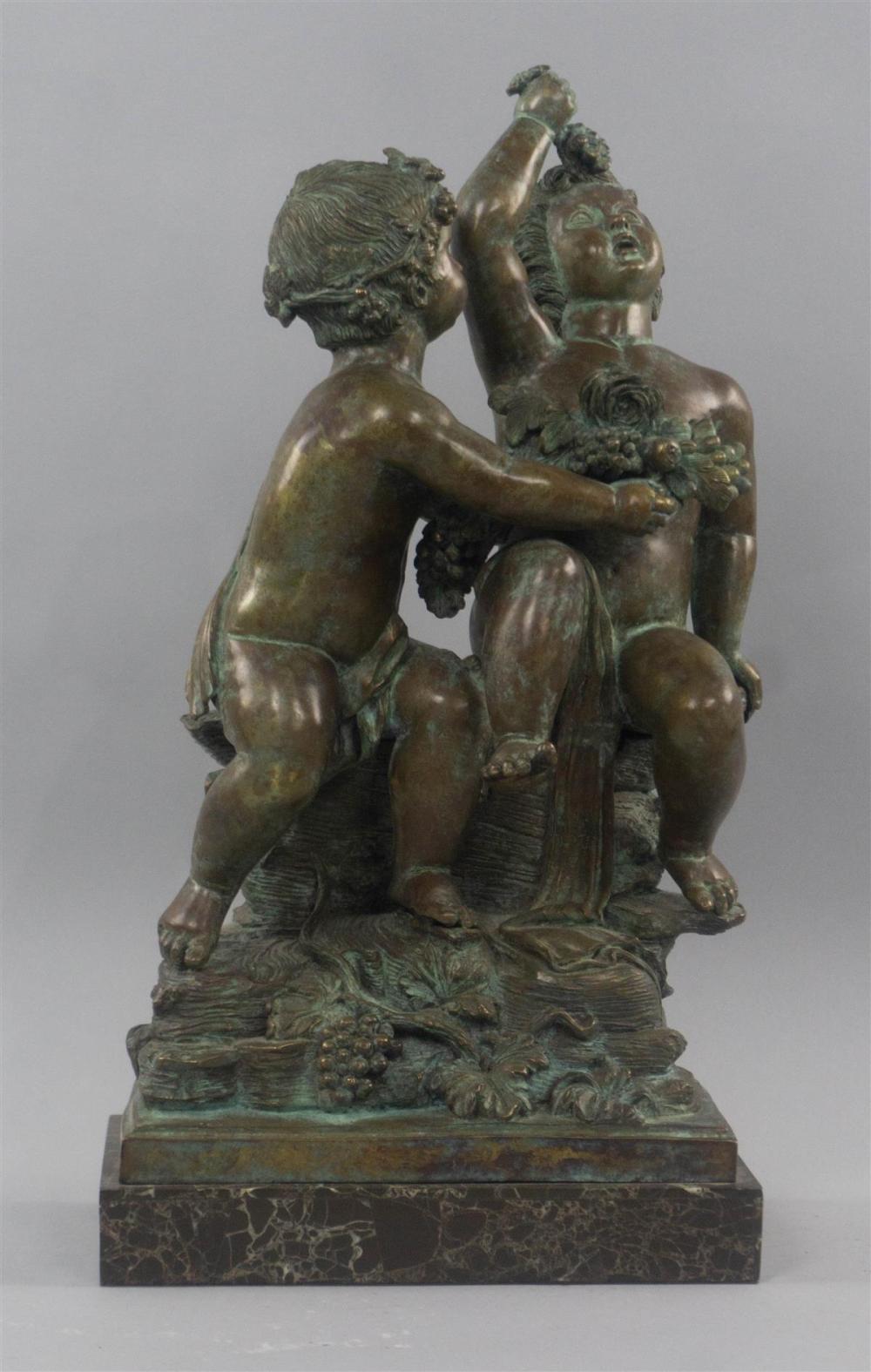 METAL GROUP OF TWO BACCHANALIAN