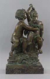 METAL GROUP OF TWO BACCHANALIA