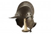 METAL HELMETwith a wooden stan
