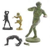 METAL MALE FIGURES, FOUR TOTAL