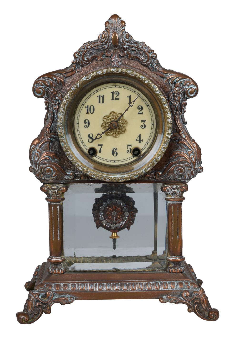 METAL MANTEL CLOCKCondition: the