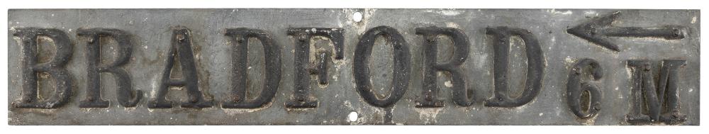 METAL MILEAGE SIGN AMERICA, EARLY
