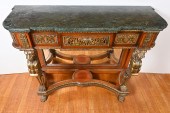 METAL MOUNTED MARBLE TOP SIDE