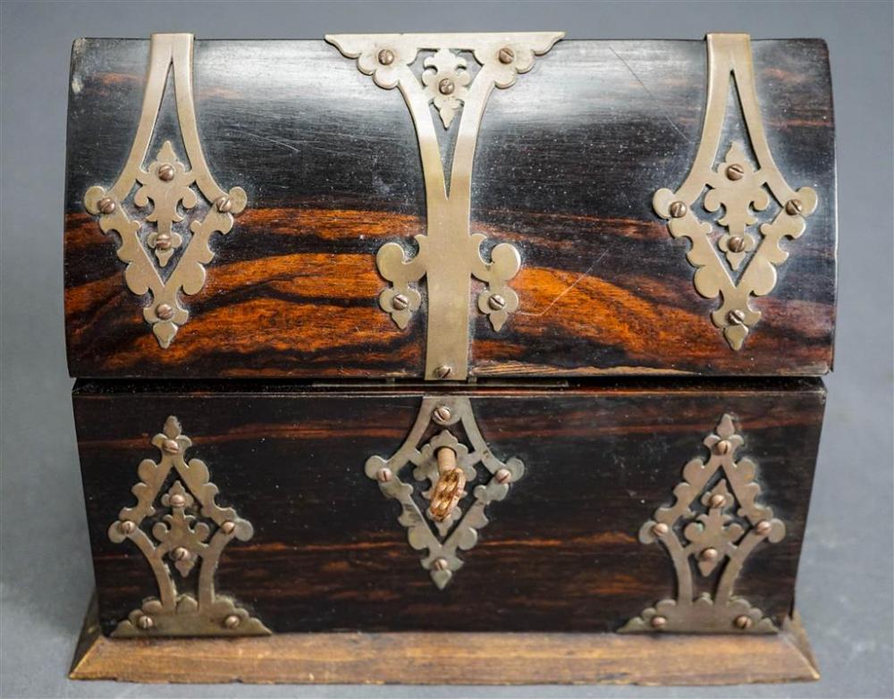 METAL MOUNTED ROSEWOOD HINGED BOX