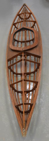METAL MOUNTED TEAK KAYAK FRAME