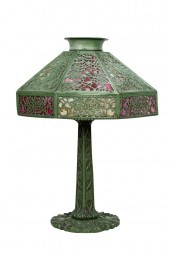 METAL OVERLAY COLORED GLASS TA