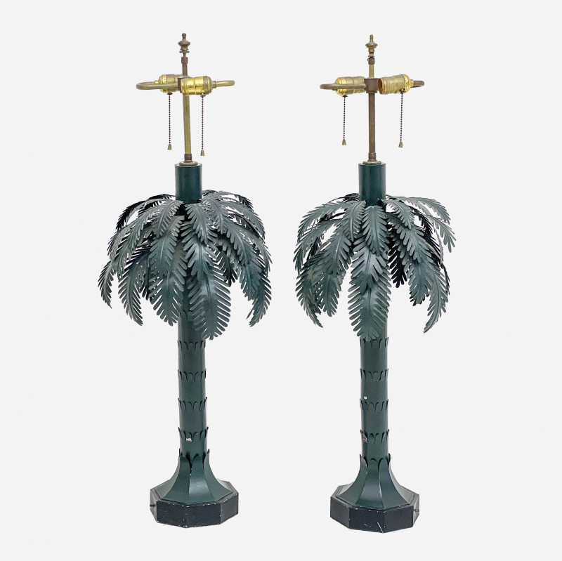 METAL PALM TREE LAMPS, PAIRheight
