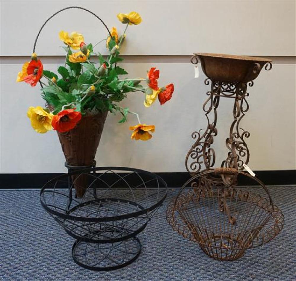 METAL PLANT STAND, A COPPER AND