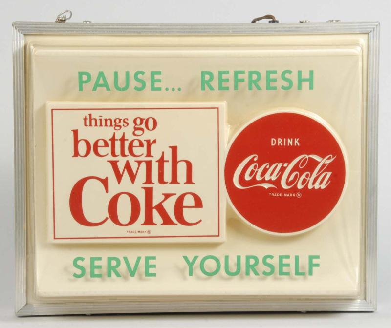 Metal & Plastic Coca-Cola Lighted