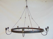 METAL RING FORM CANDLE FIXTURE