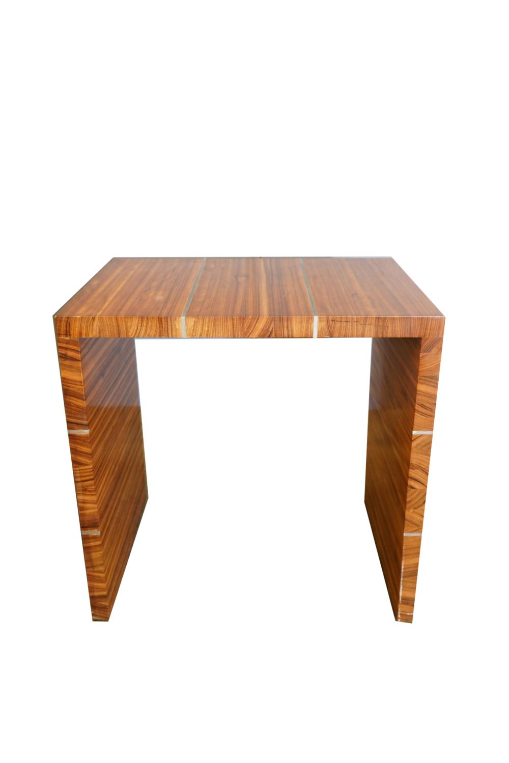 METAL & ROSEWOOD VENEER END