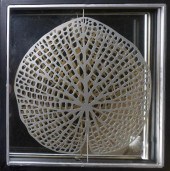 METAL SCULPTURE OF LEAF IN FRA
