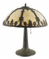 METAL & SLAG-GLASS TABLE LAMPi